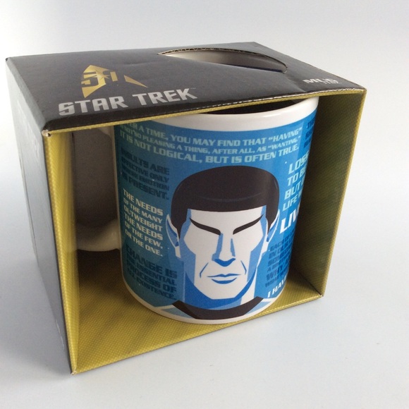 Culturenik Other - Star Trek Mr. Spock Quotes Ceramic 11 oz. Coffee Mug NEW NIB